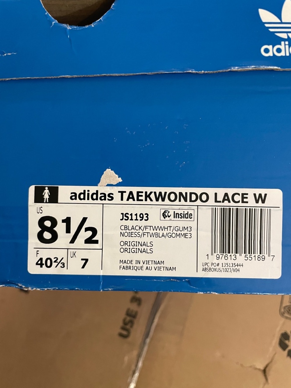 •ADIDAS• Taekwondo Lace W Shoes Sneakers >> black/white stripe/gum >> NIB - Picture 15 of 16
